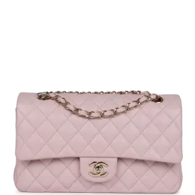 Chanel Medium Classic Double Flap Light Pink Caviar Light Gold Hardware