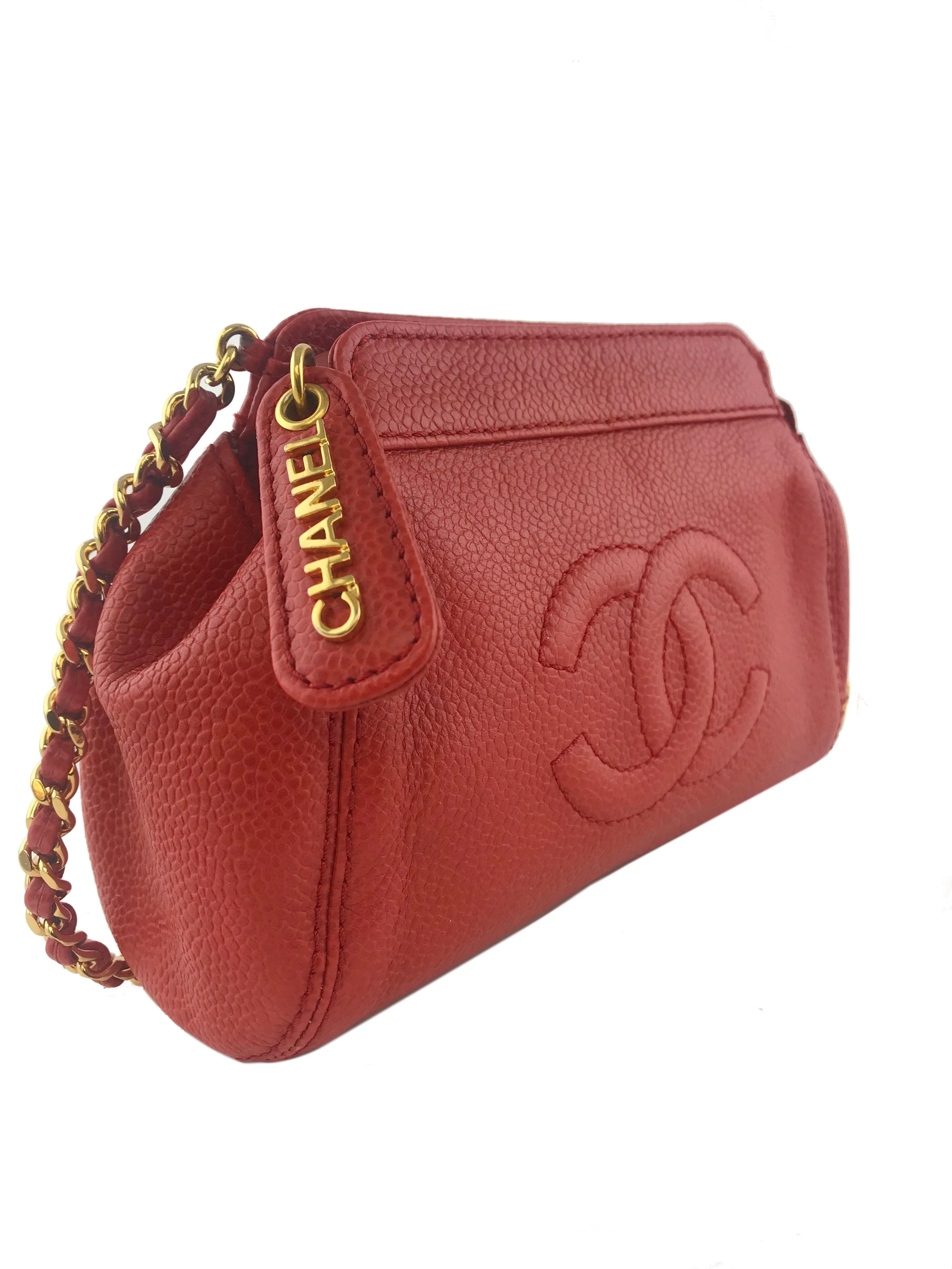 Chanel Vintage Caviar Leather Mini Crossbody Bag