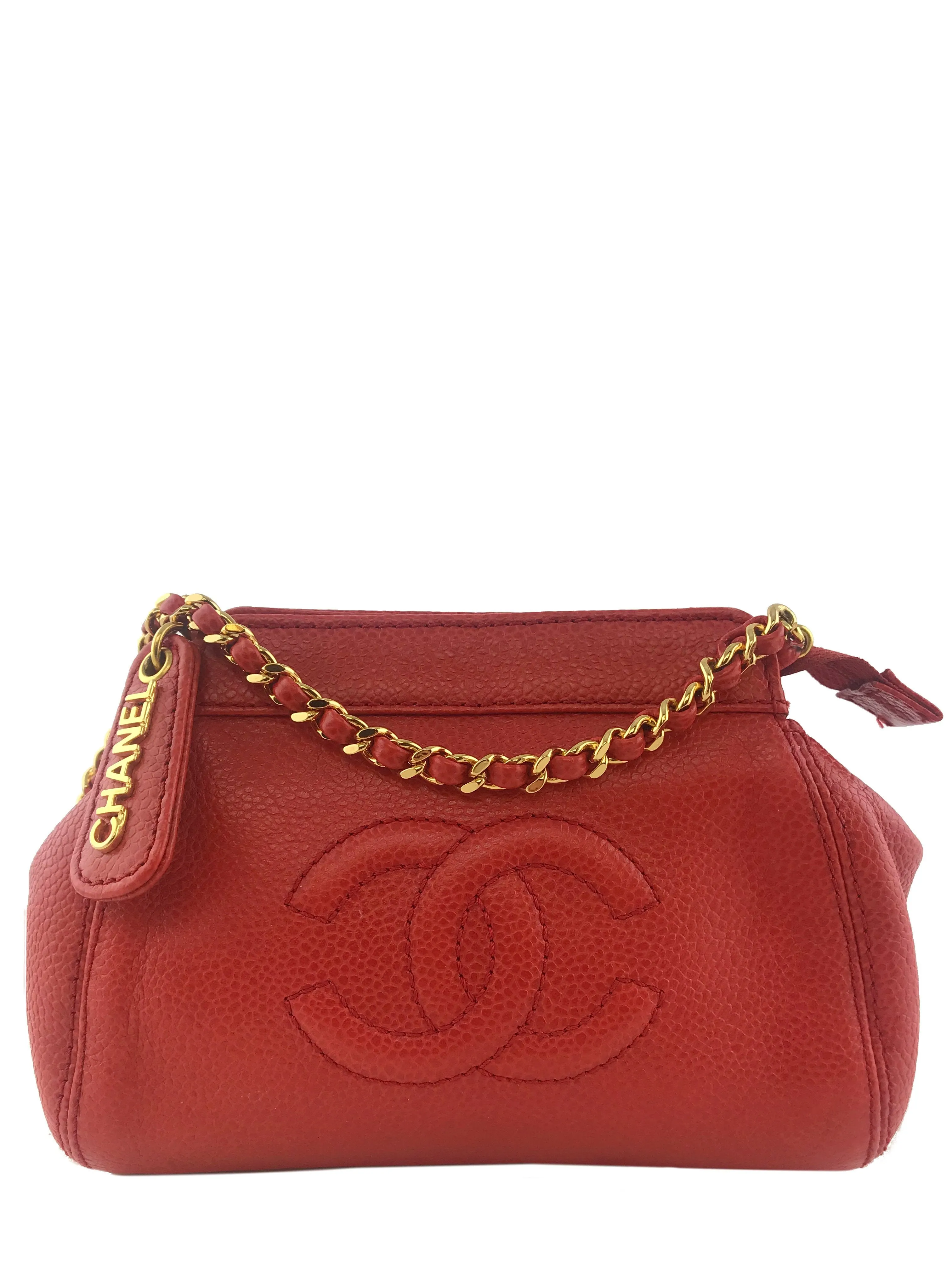 Chanel Vintage Caviar Leather Mini Crossbody Bag