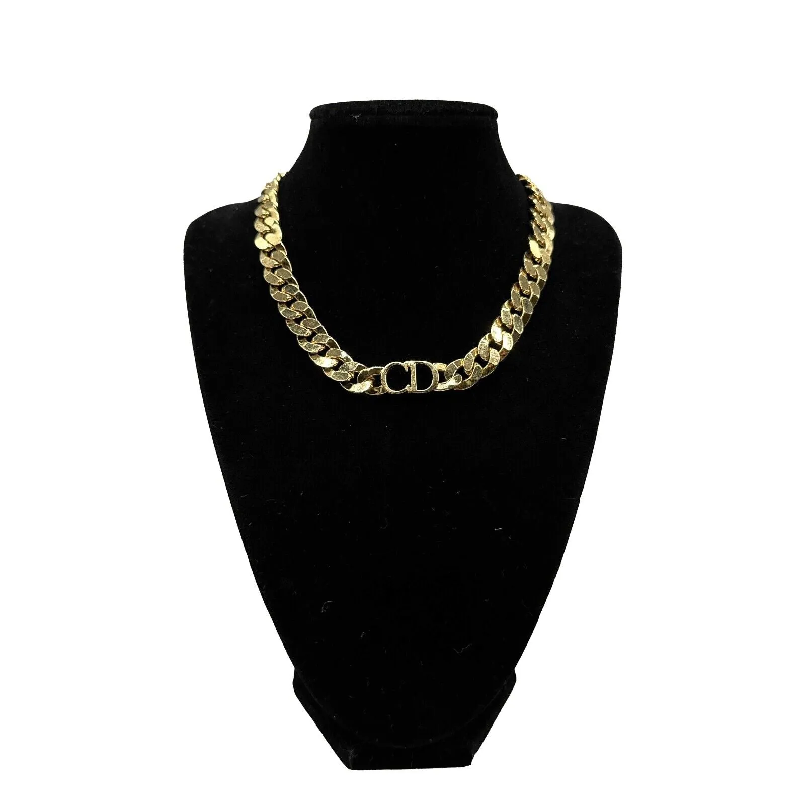 Christian Dior - Excellent - Danseuse Étoile Choker - Gold CD Necklace