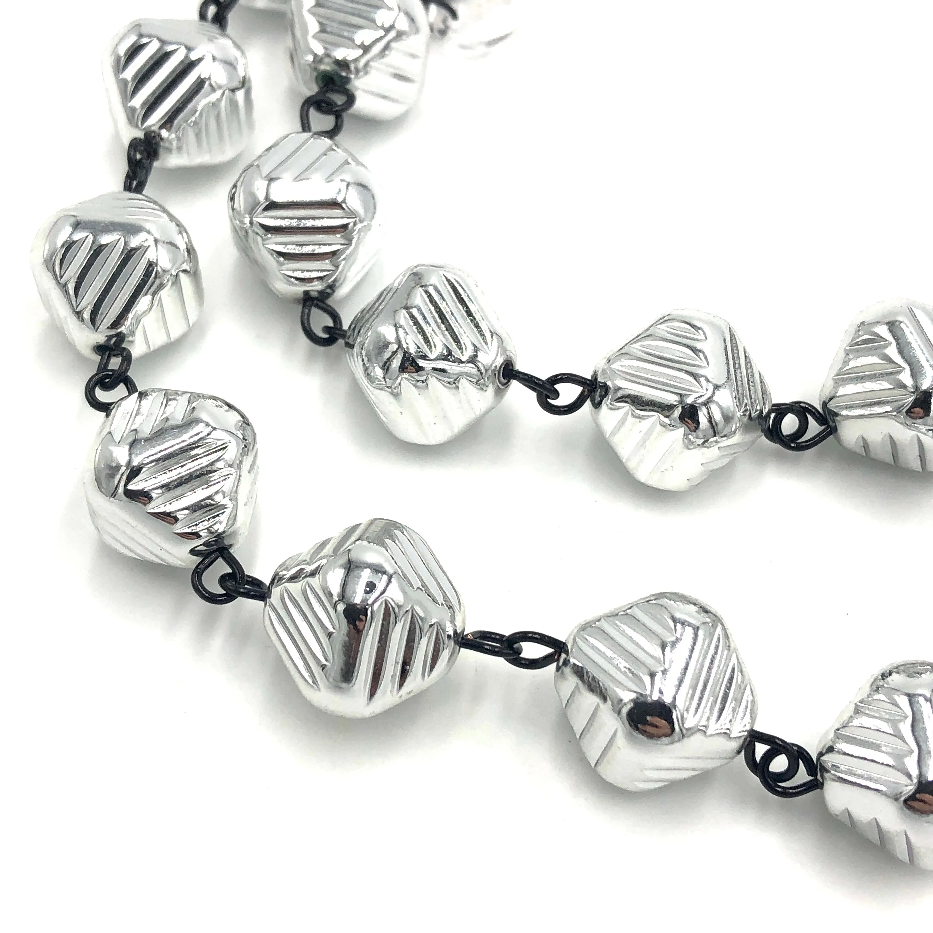 Chrome Stacked Amelia Necklace