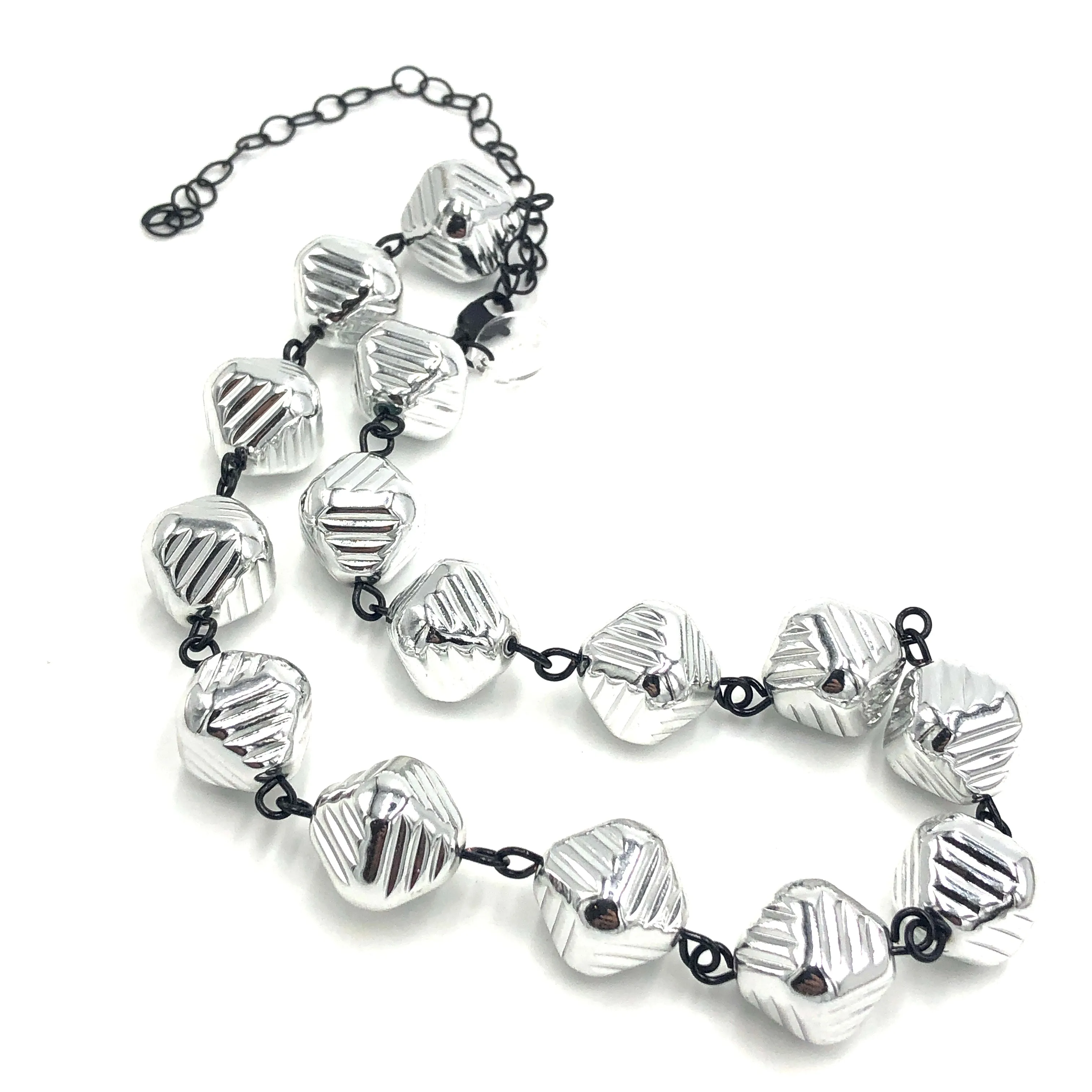 Chrome Stacked Amelia Necklace