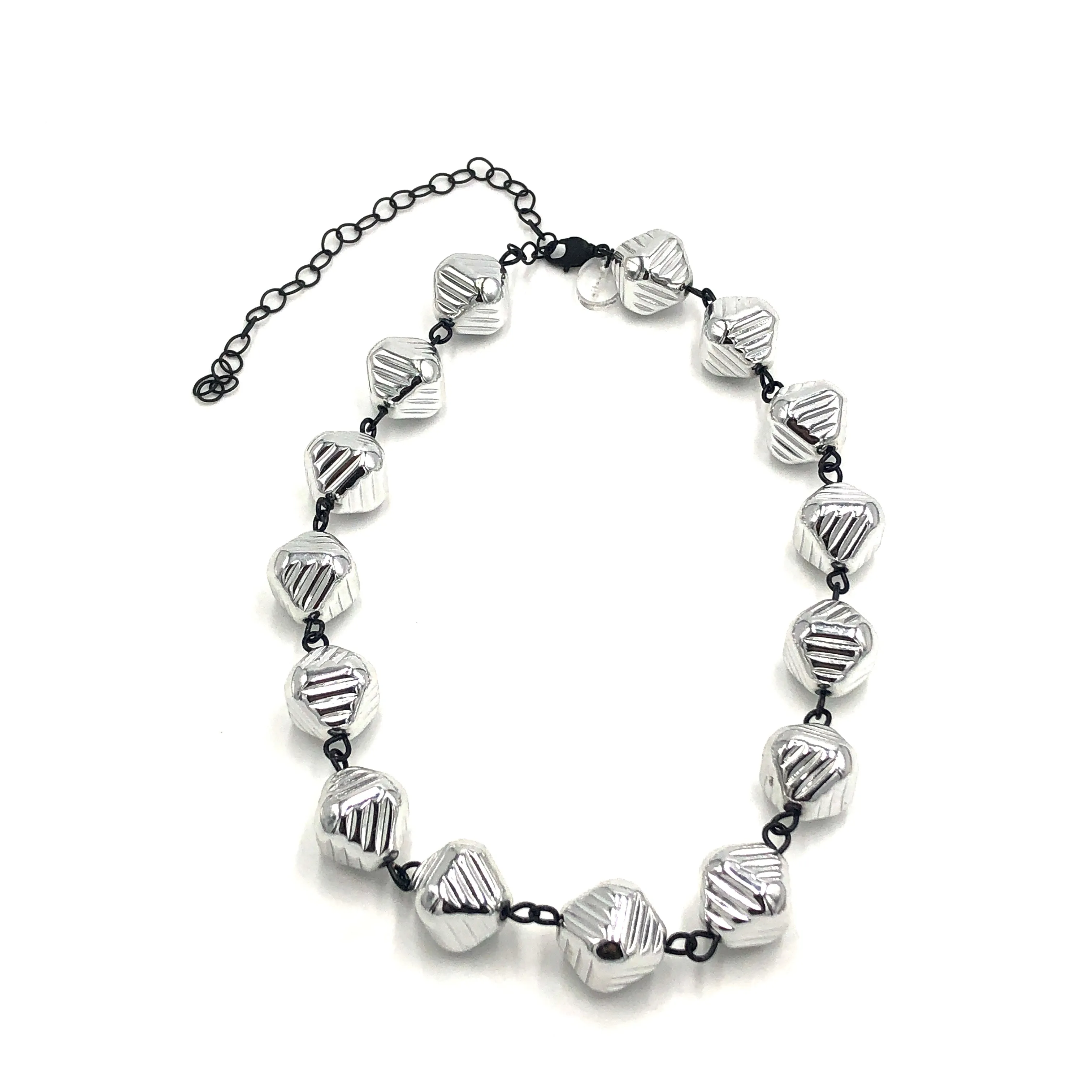 Chrome Stacked Amelia Necklace