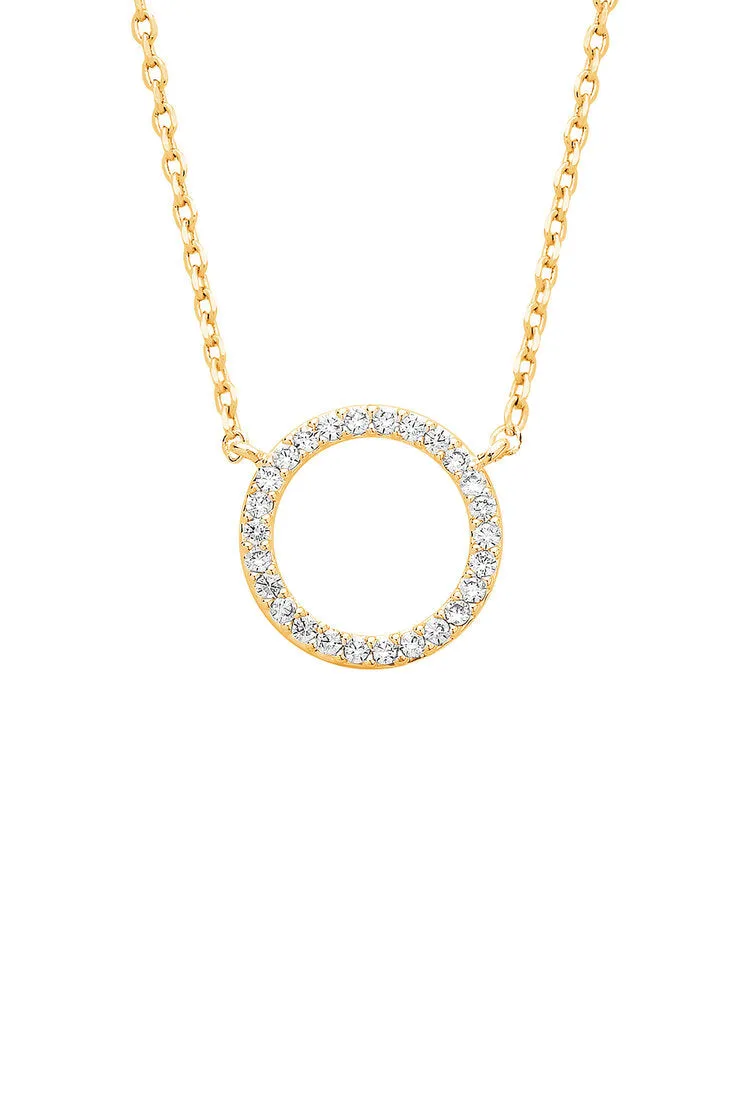 Circle CZ Necklace