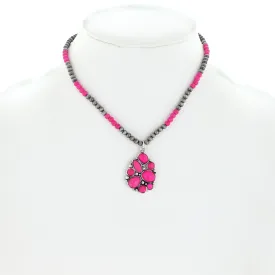 Clustered in Pink Necklace