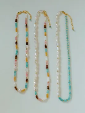 Colorful Natural Stone Stacked Beads Necklace