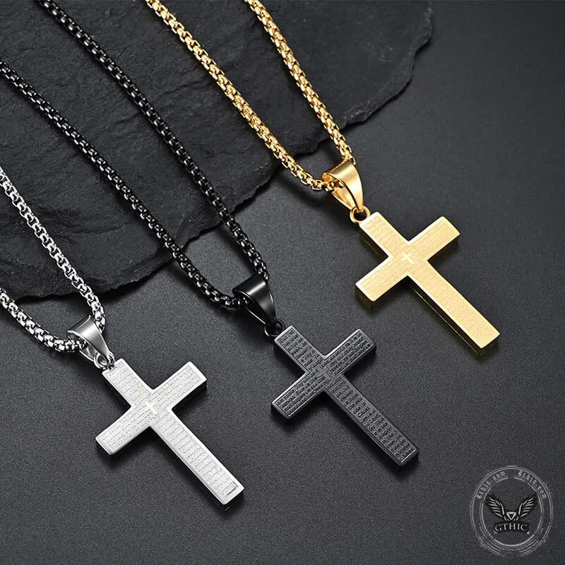 Cross Prayer Stainless Steel Pendant