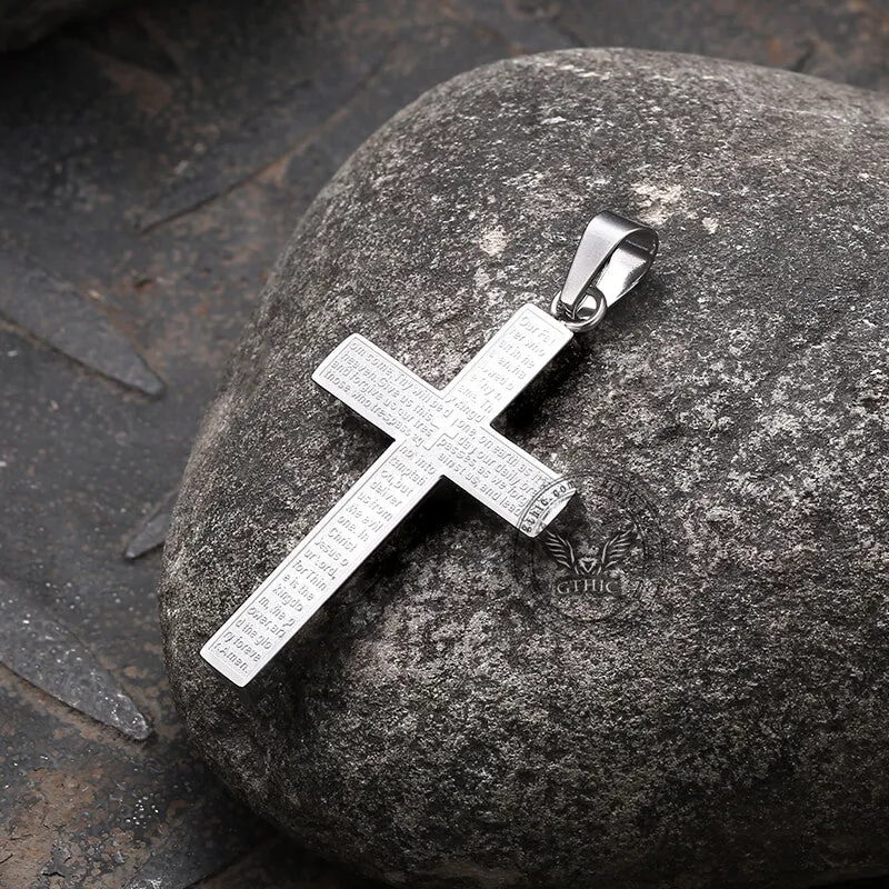 Cross Prayer Stainless Steel Pendant