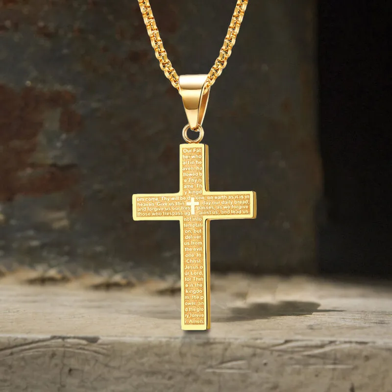 Cross Prayer Stainless Steel Pendant