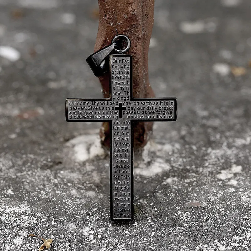 Cross Prayer Stainless Steel Pendant