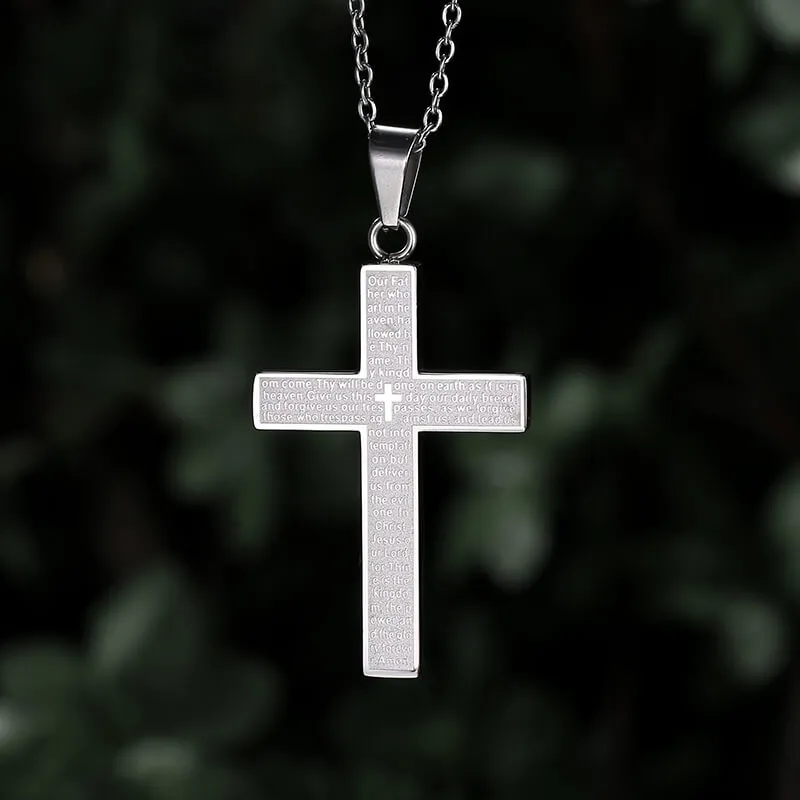 Cross Prayer Stainless Steel Pendant