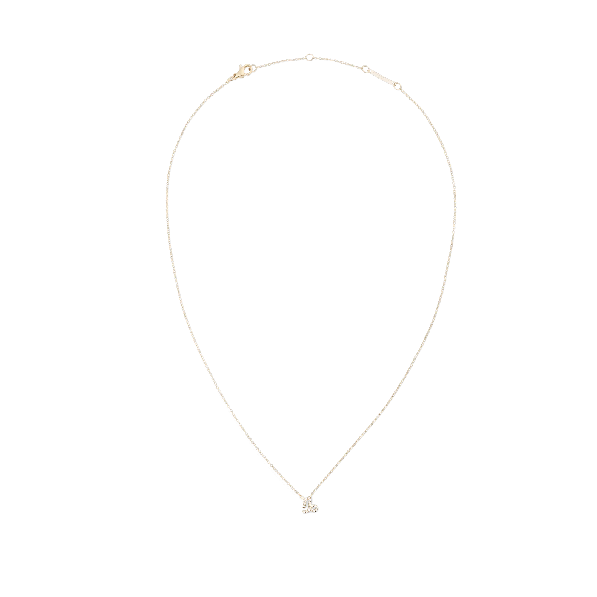 Crystal Zodiac Chain Necklace Gold