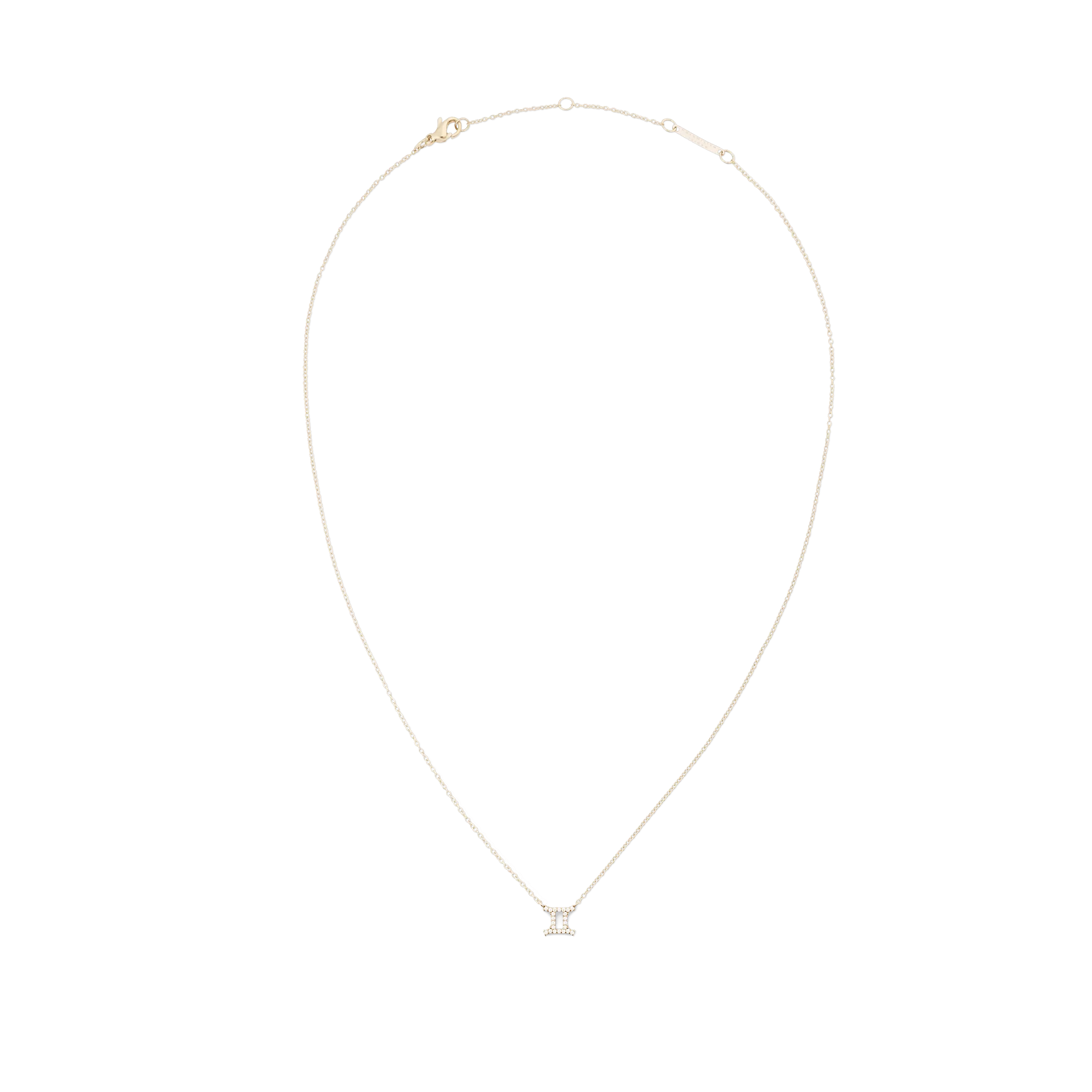 Crystal Zodiac Chain Necklace Gold