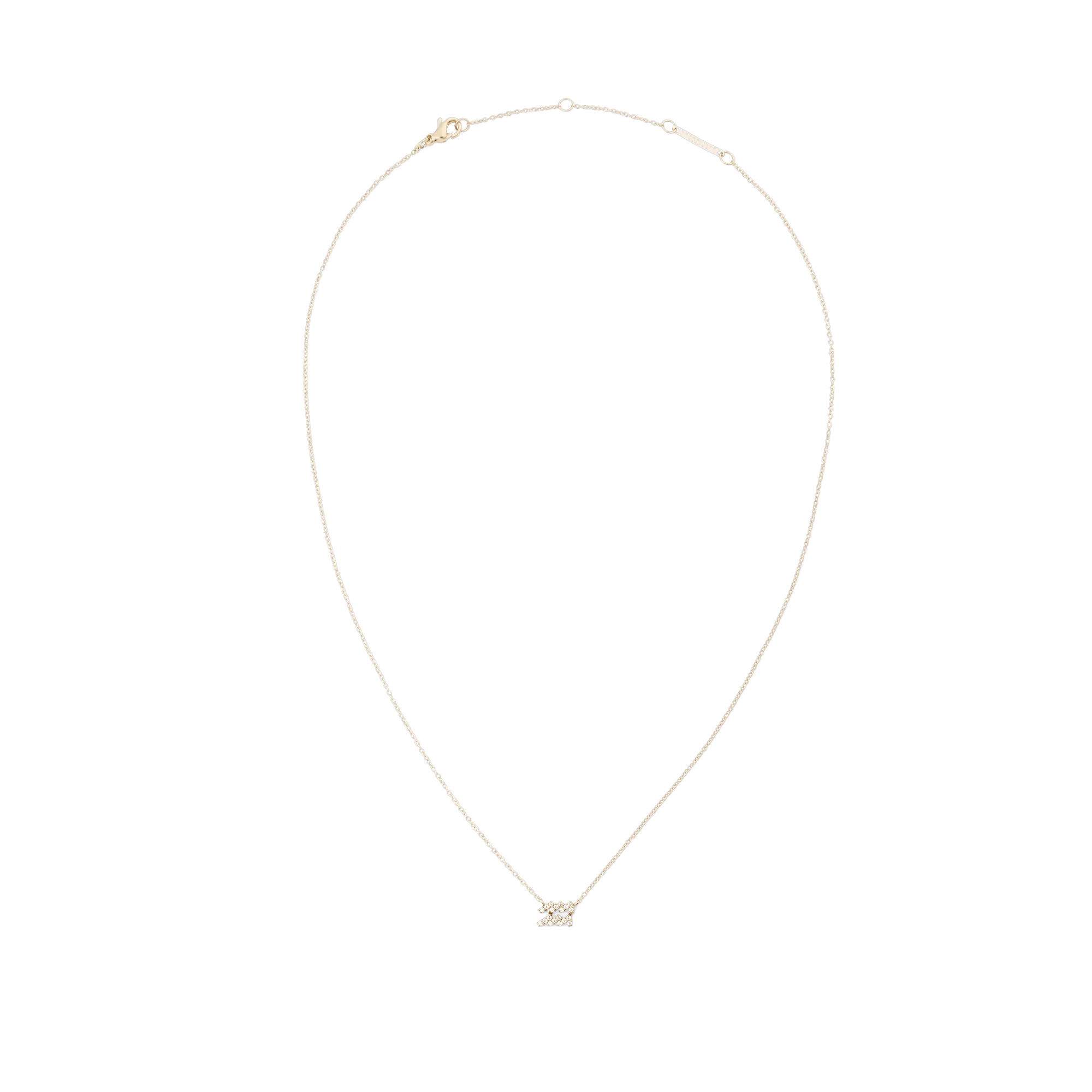 Crystal Zodiac Chain Necklace Gold