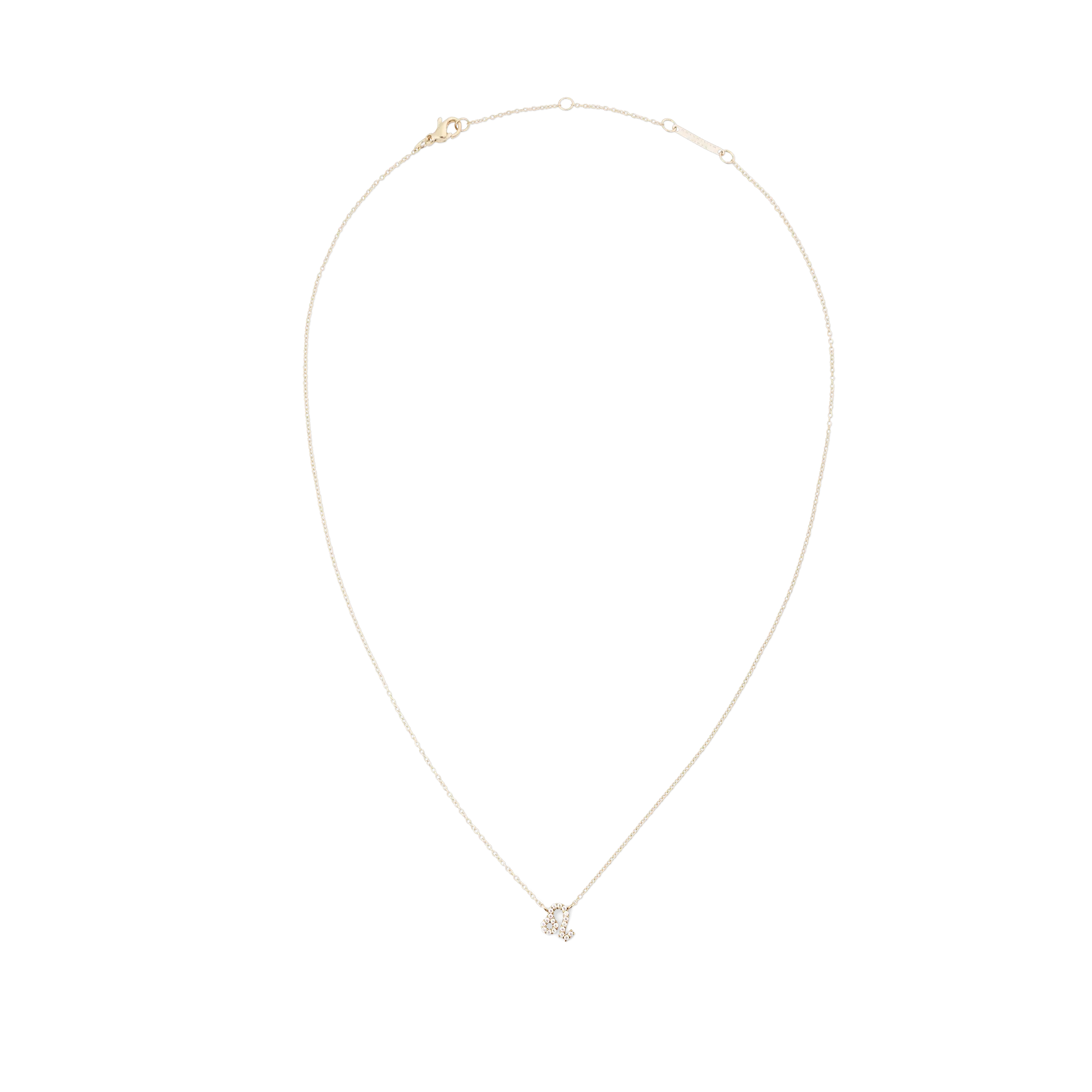 Crystal Zodiac Chain Necklace Gold