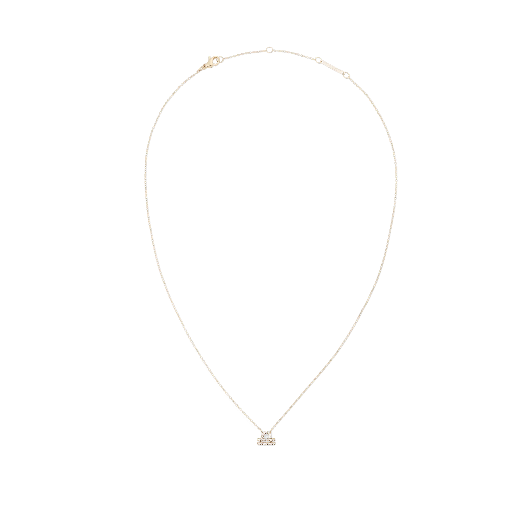 Crystal Zodiac Chain Necklace Gold