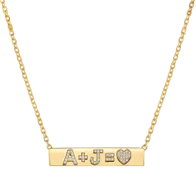 Custom Diamond Bar Necklace