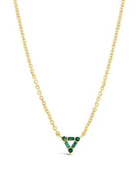 CZ Trinity Triangle Pendant Necklace