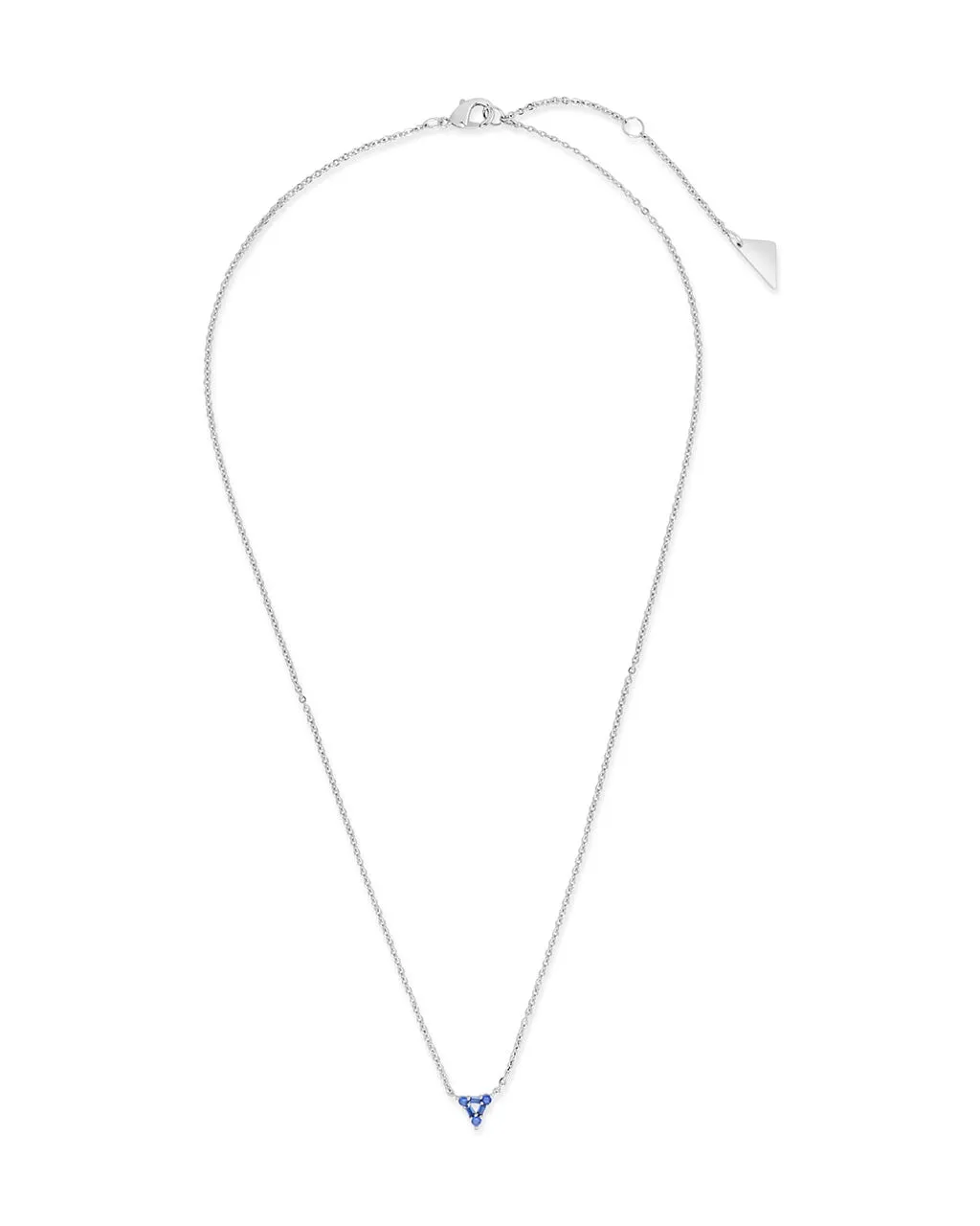 CZ Trinity Triangle Pendant Necklace