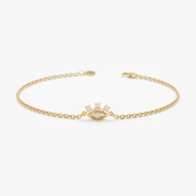 Dainty Diamond Eye Bracelet, Lucinda