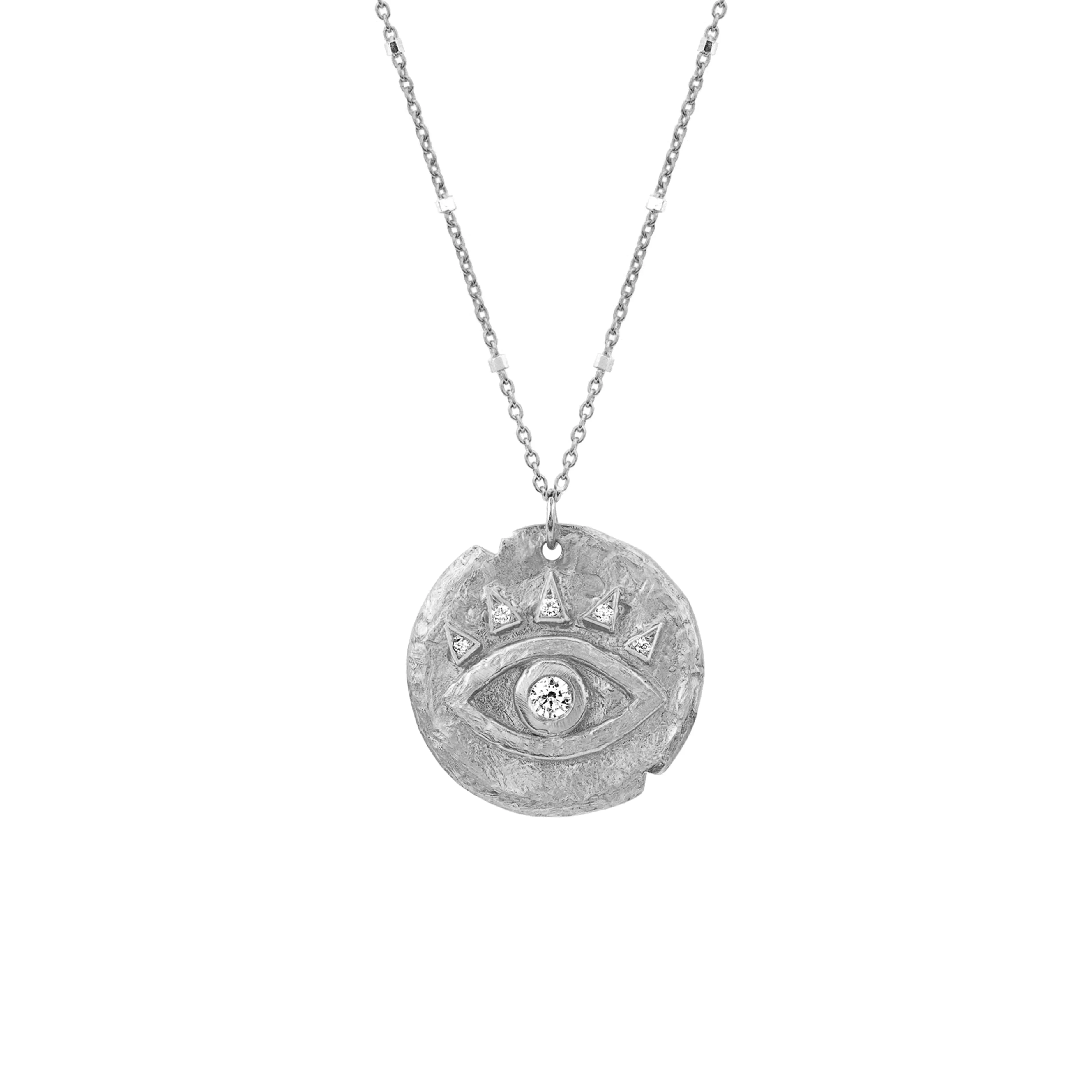 Diamond Baby Eye of Protection Coin Pendant