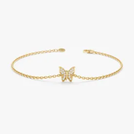 Diamond Butterfly Bracelet, Monica