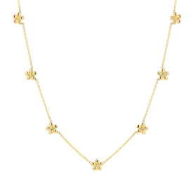 Diamond Flower Chain Necklace