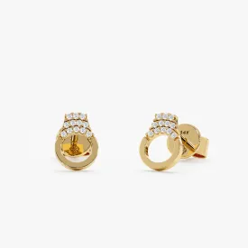 Diamond Handcuff Studs, Charlotte