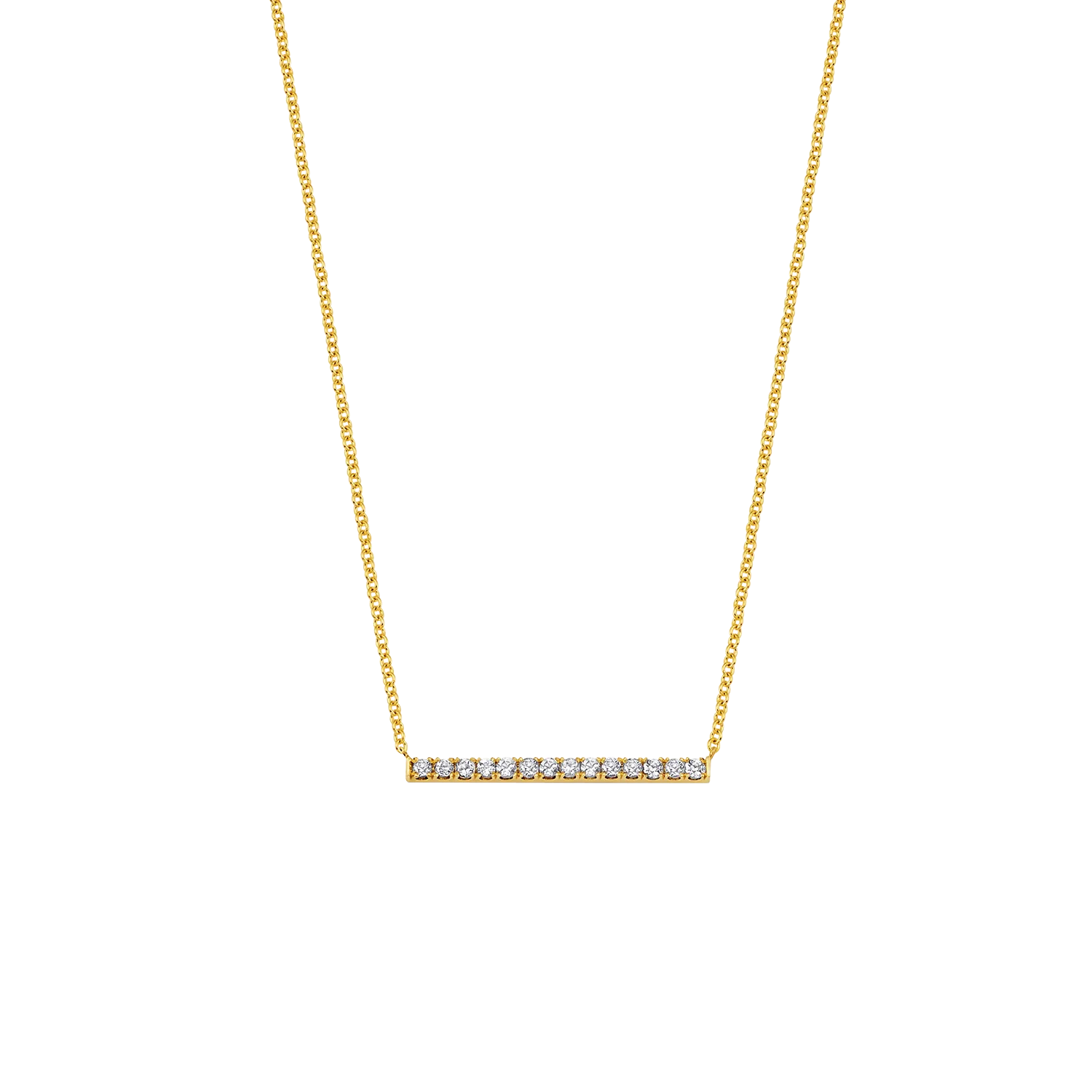 Diamond Pave Bar Necklace