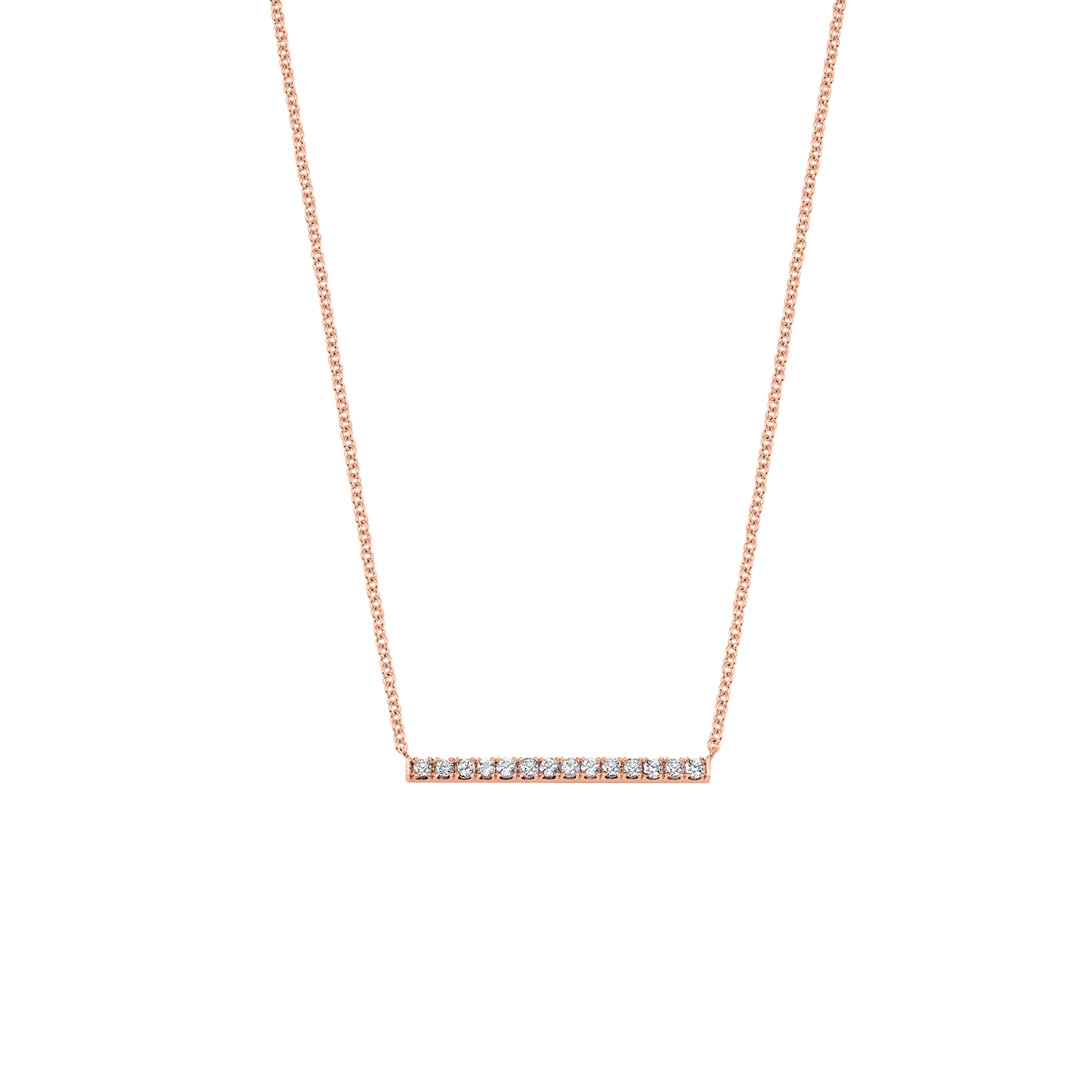 Diamond Pave Bar Necklace