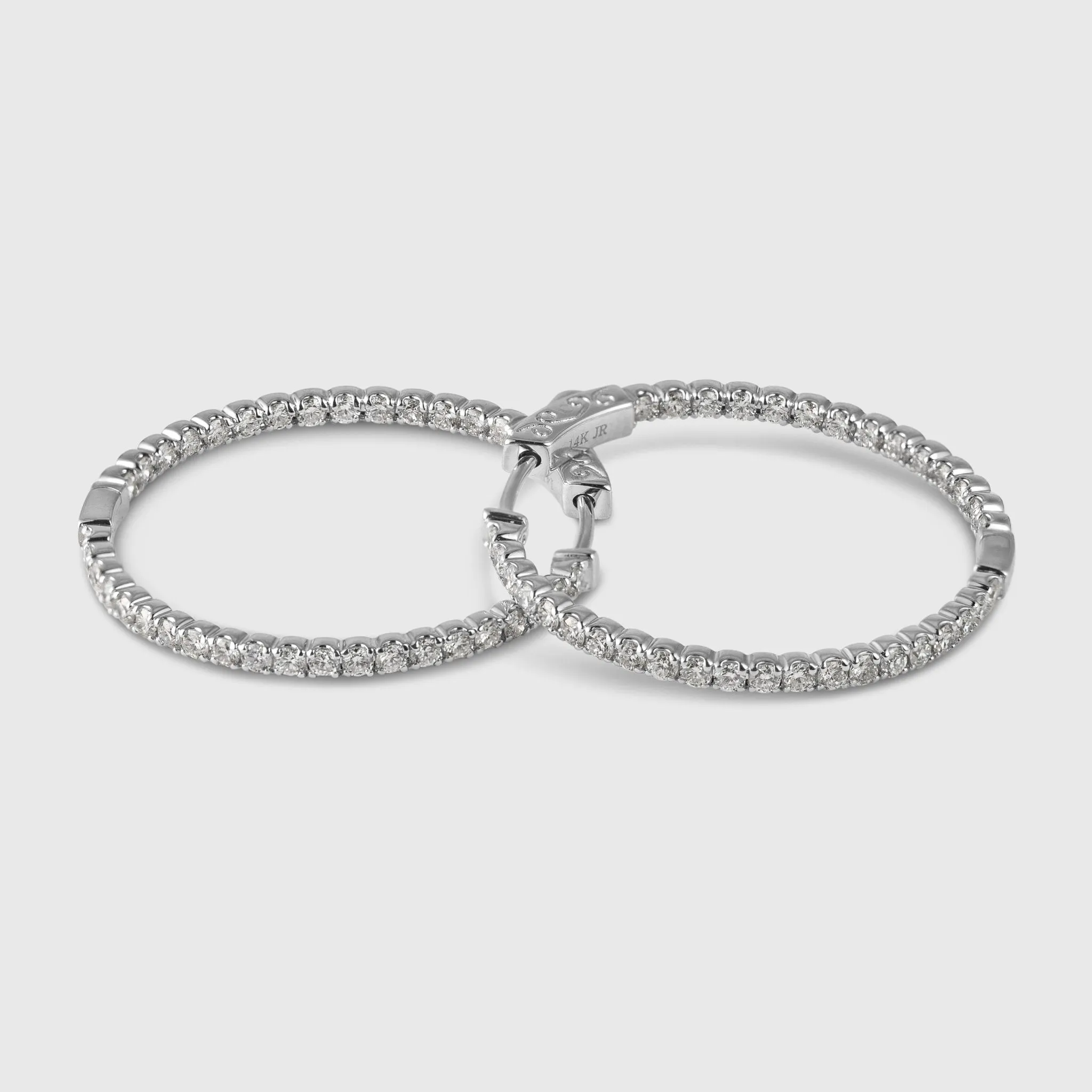 Diamond Pave Hoop Earrings