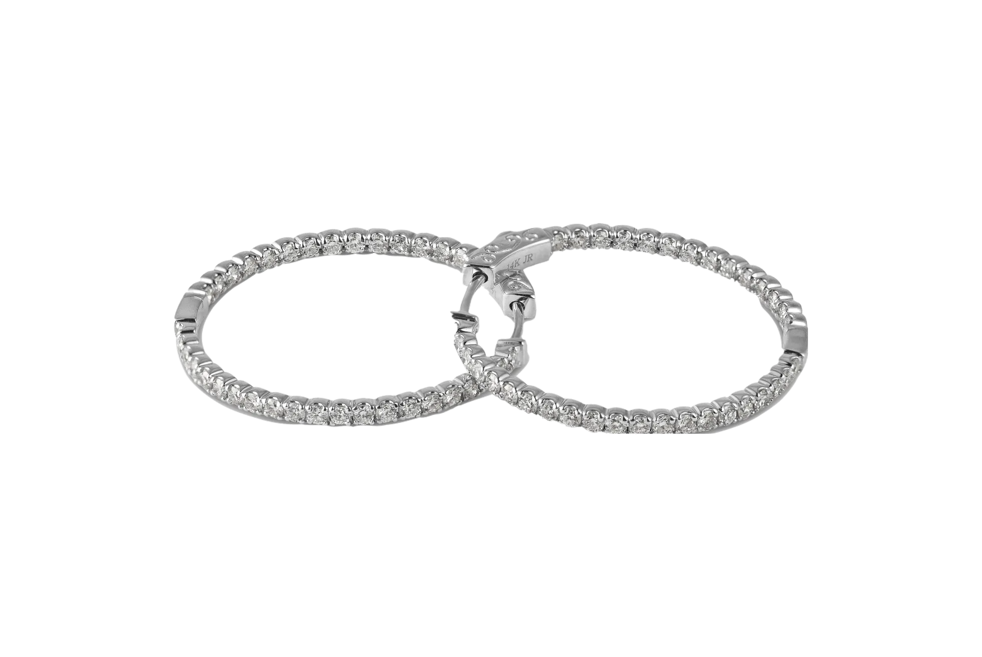 Diamond Pave Hoop Earrings