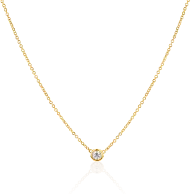 Diamond Solitaire Bezel Necklace