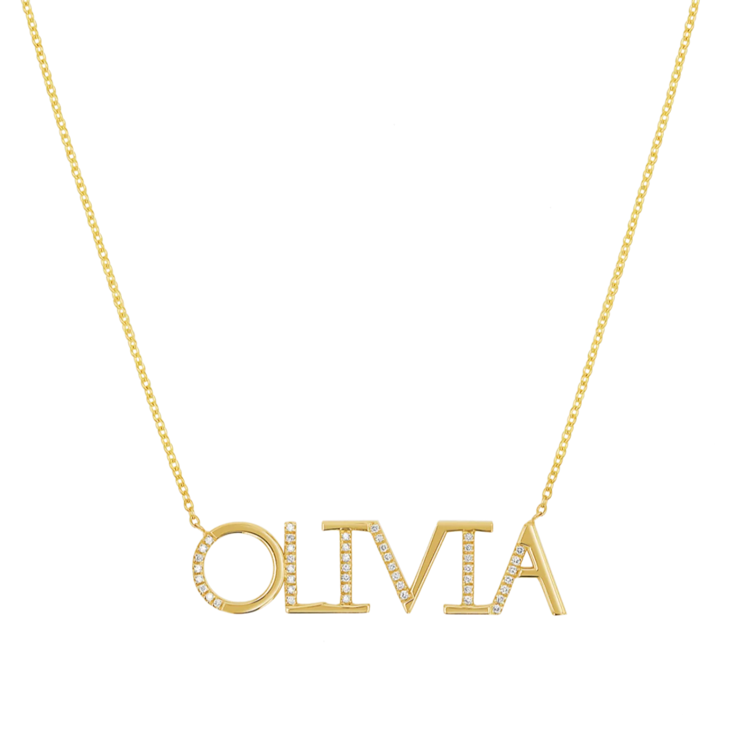 Diamond Sprinkle Name Necklace