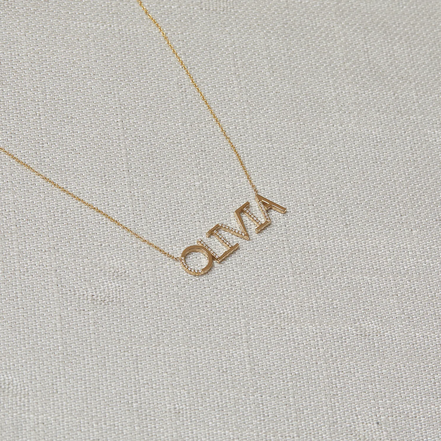 Diamond Sprinkle Name Necklace