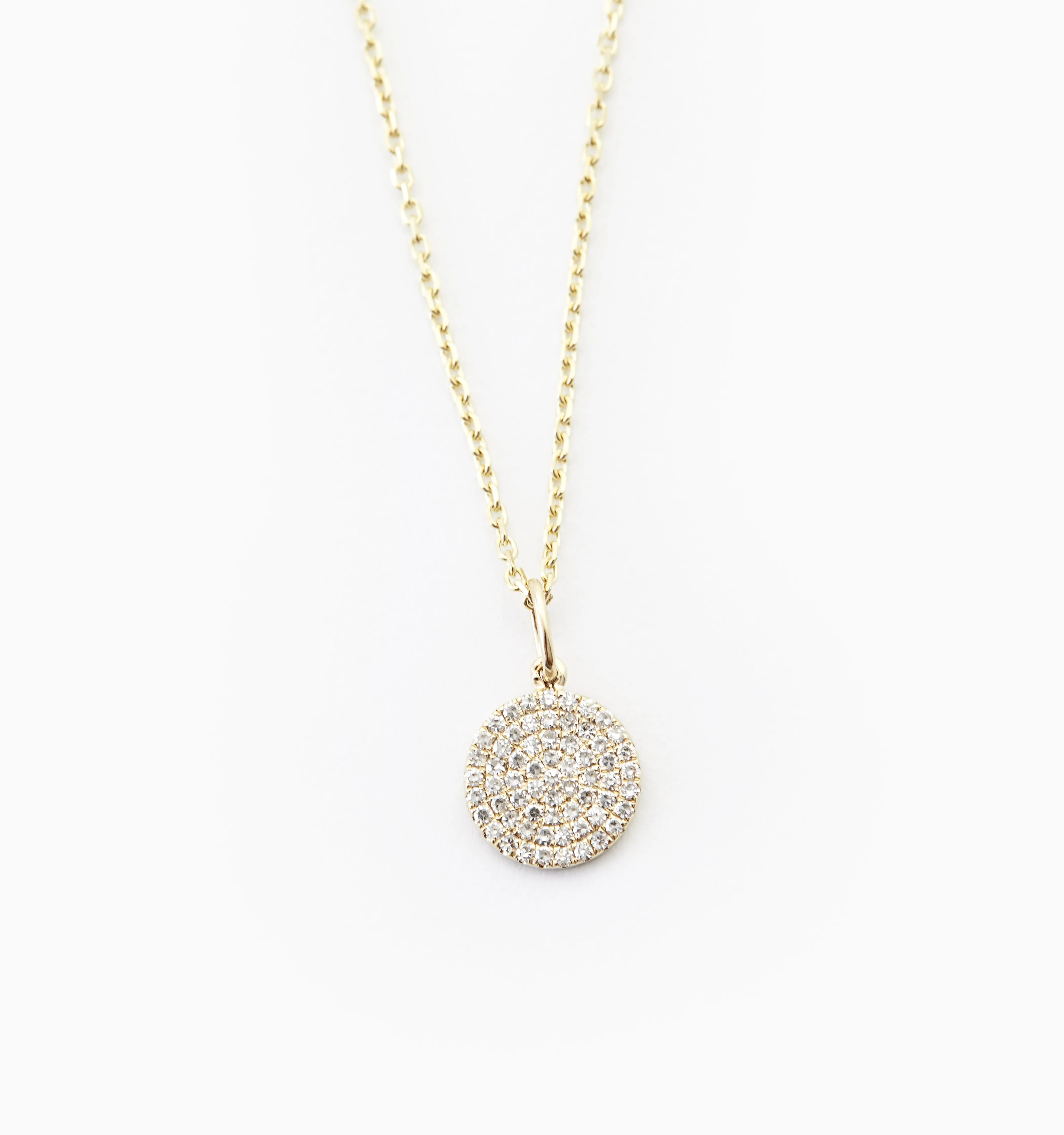 Disk Diamond Necklace