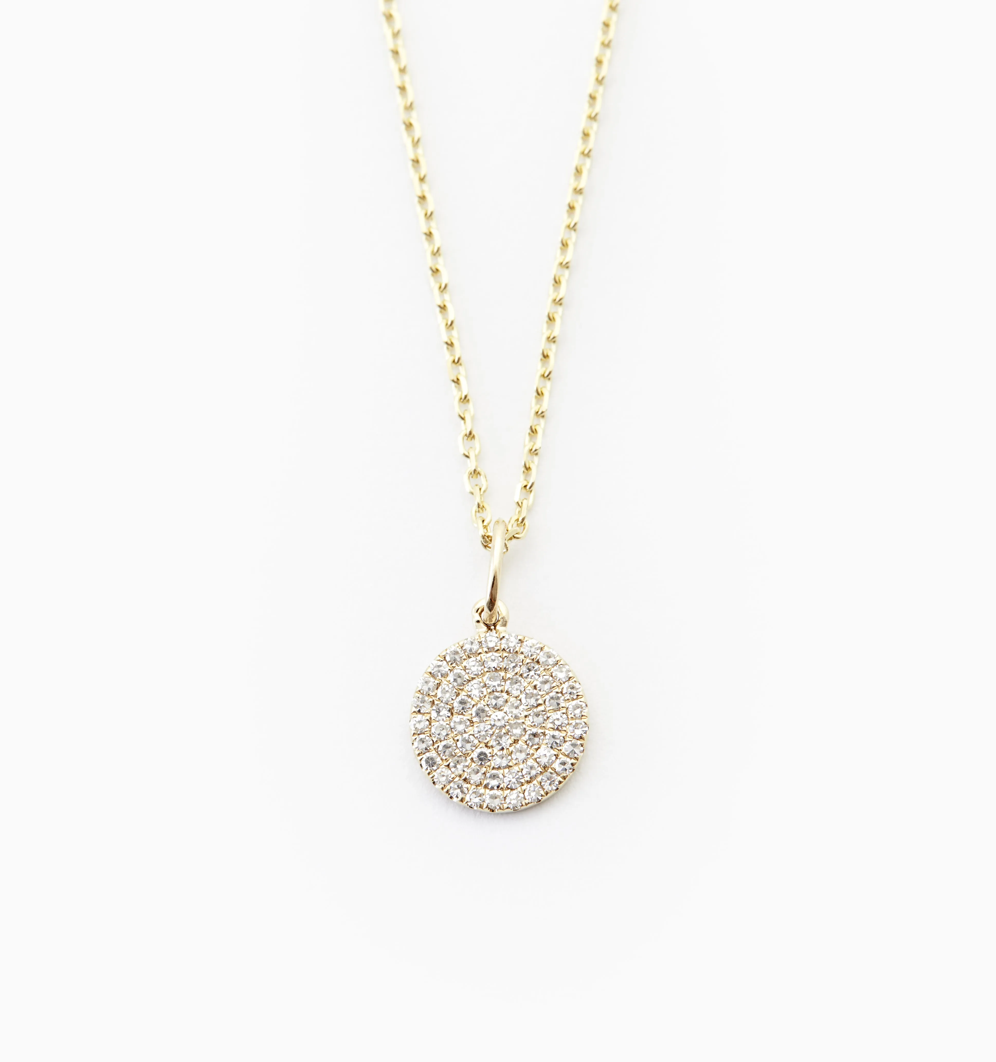 Disk Diamond Necklace