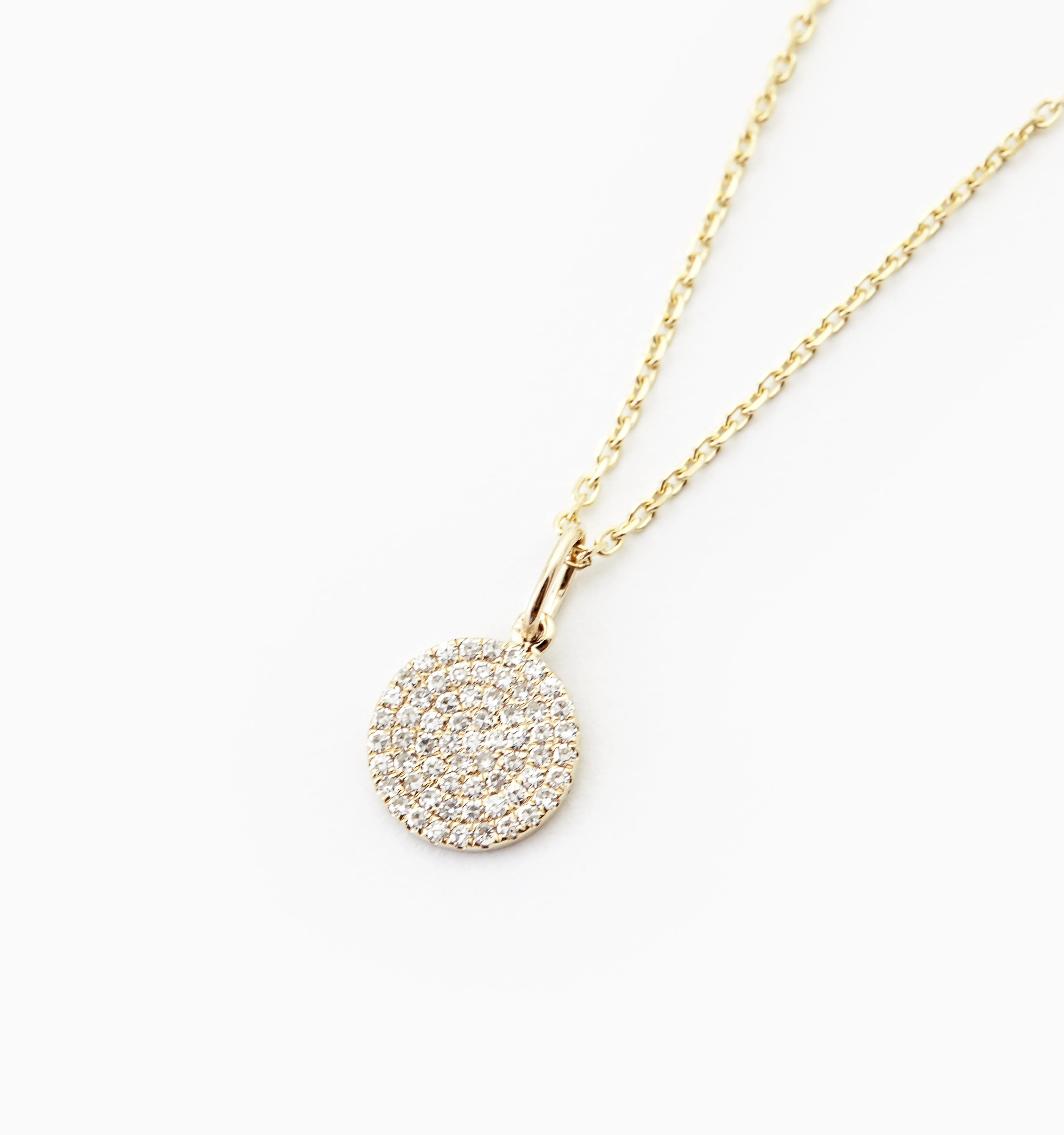 Disk Diamond Necklace