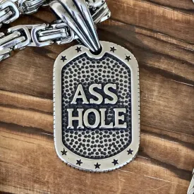 Dog Tag - Asshole Pendant - Necklace (479)