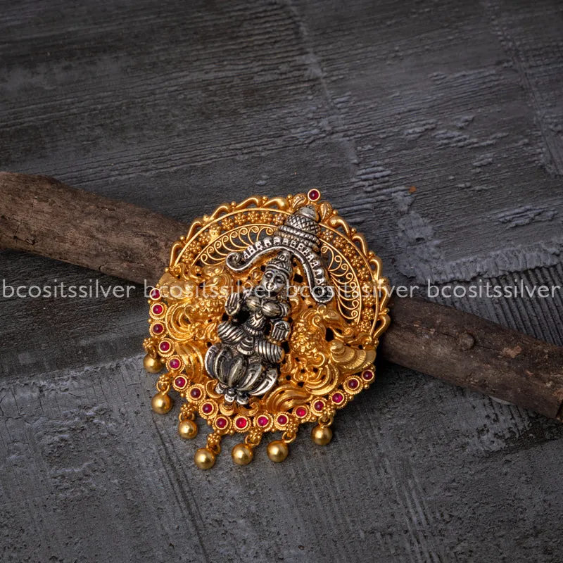 Dual Tone Naksh Lakshmi Pendant - 641