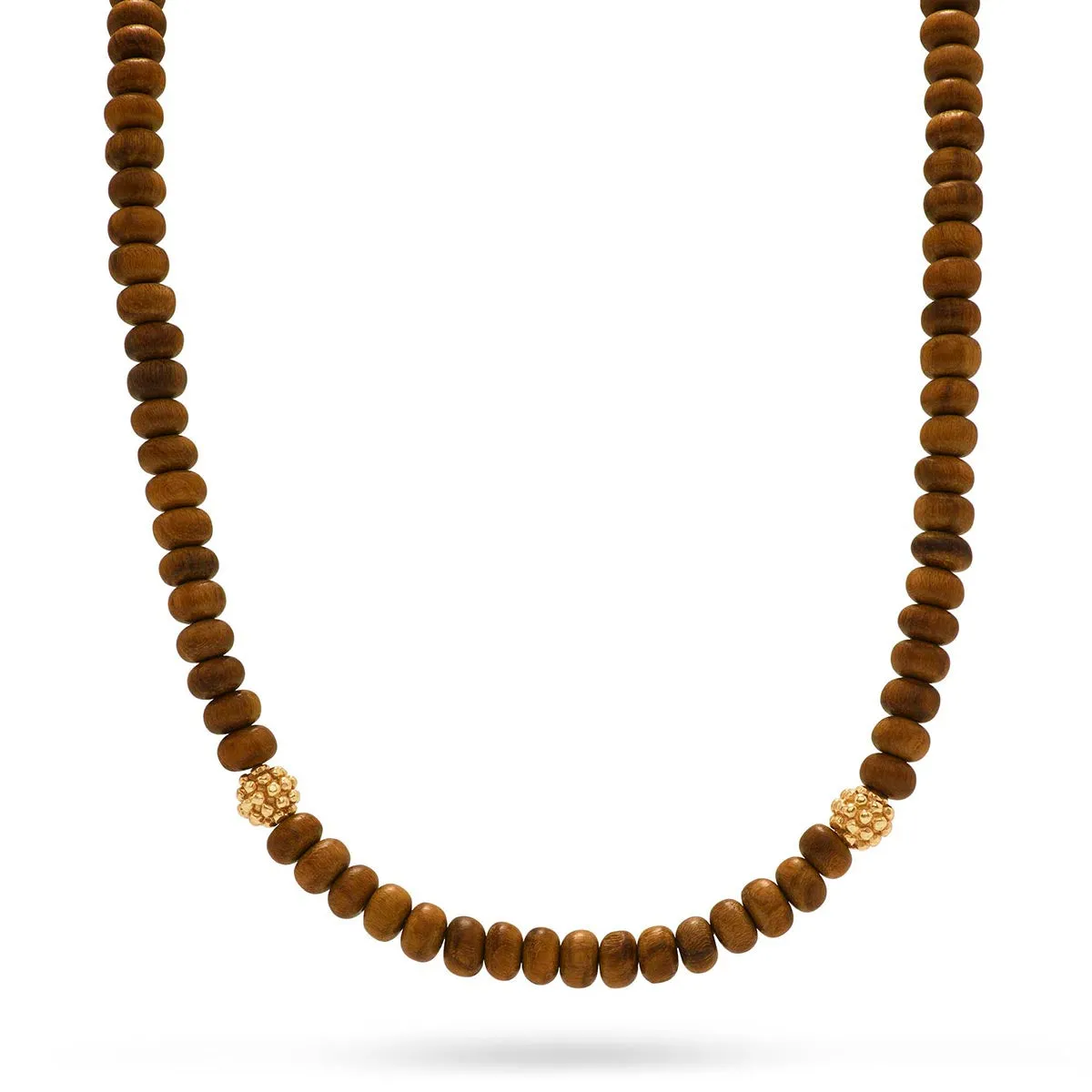 Earth Goddess Single Strand Necklace, 16" 2'' - Teak