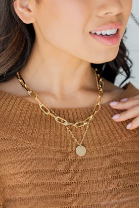 Ellie Gold Layered Chain Necklace