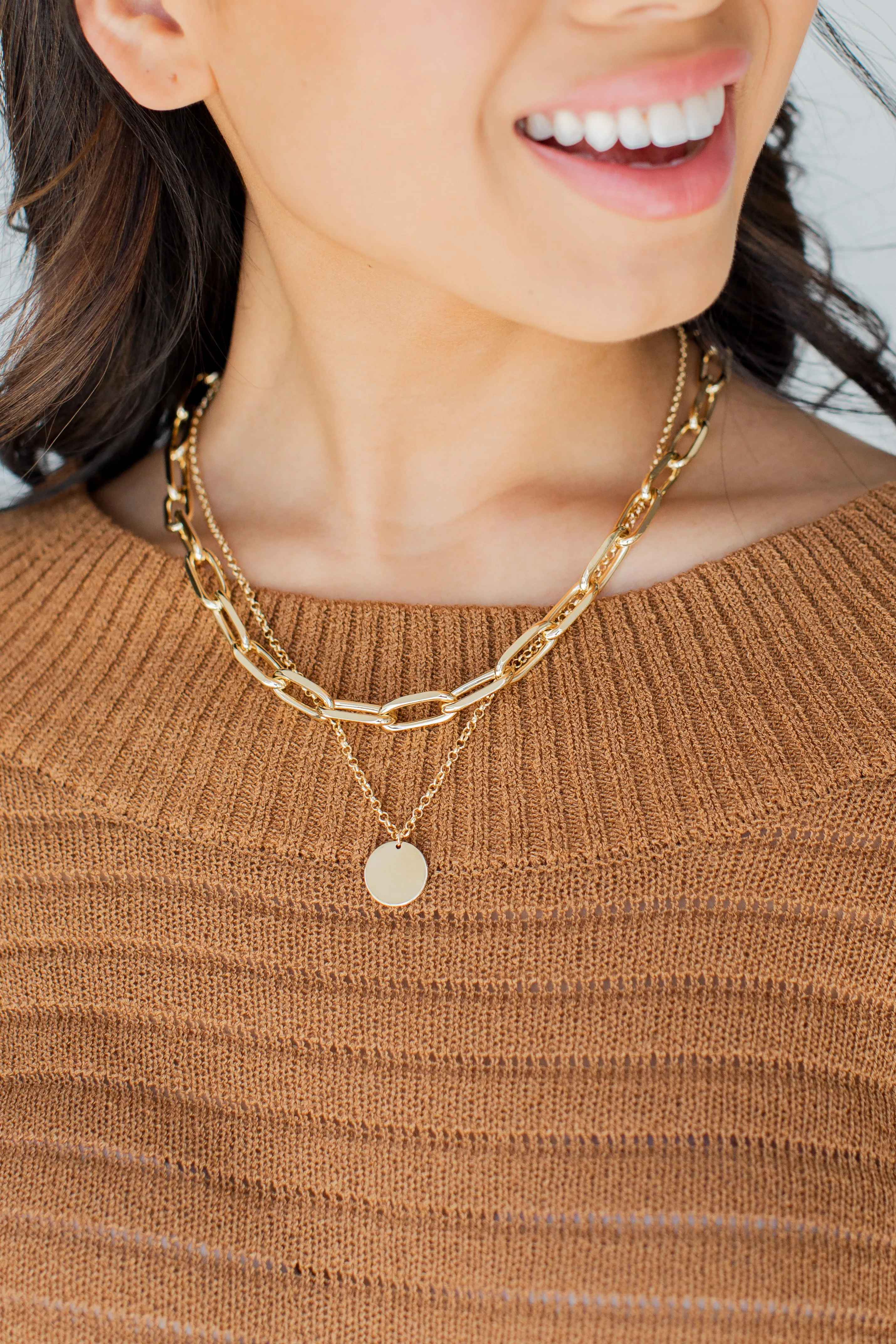 Ellie Gold Layered Chain Necklace