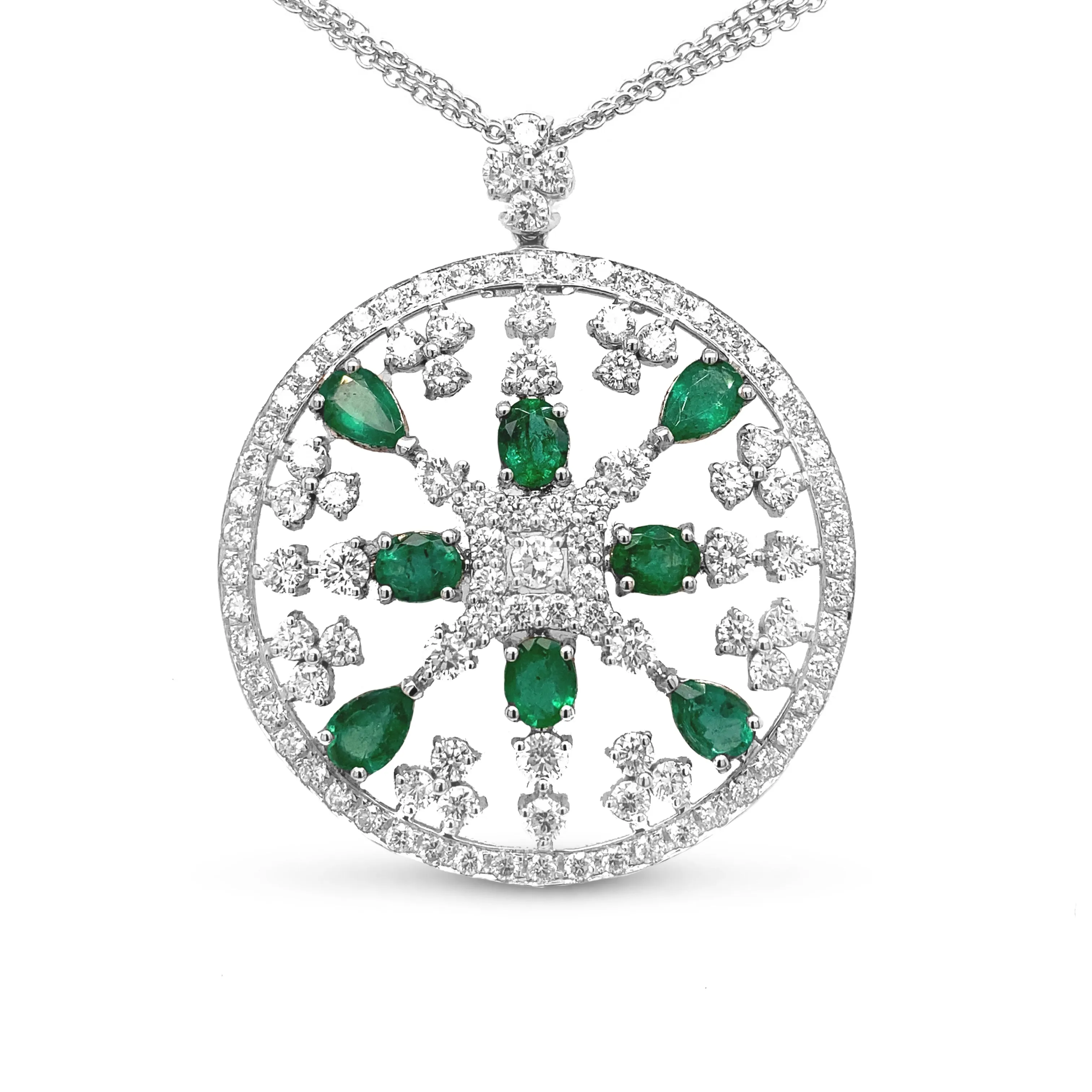 Emerald and Diamond Pendant