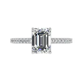 Emerald Cut Diamond Engagement Ring