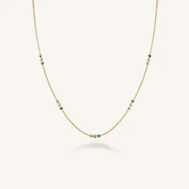 Emerald Dotted Necklace