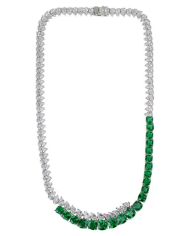 Emerald Overlapping Statement Necklace