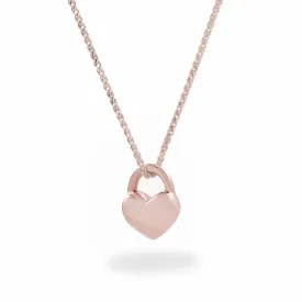 Eternal Heart Solid Rose Gold Necklace