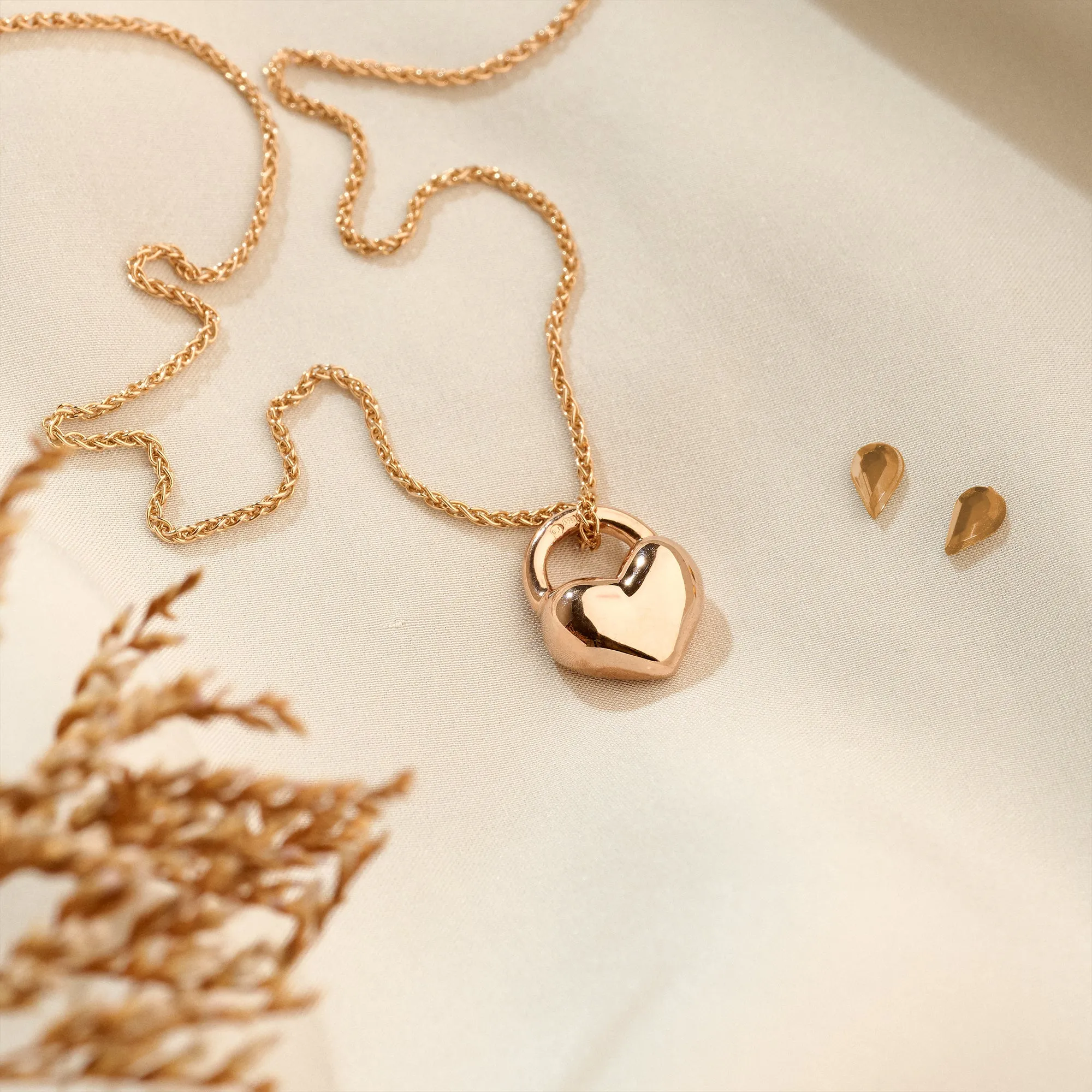 Eternal Heart Solid Rose Gold Necklace