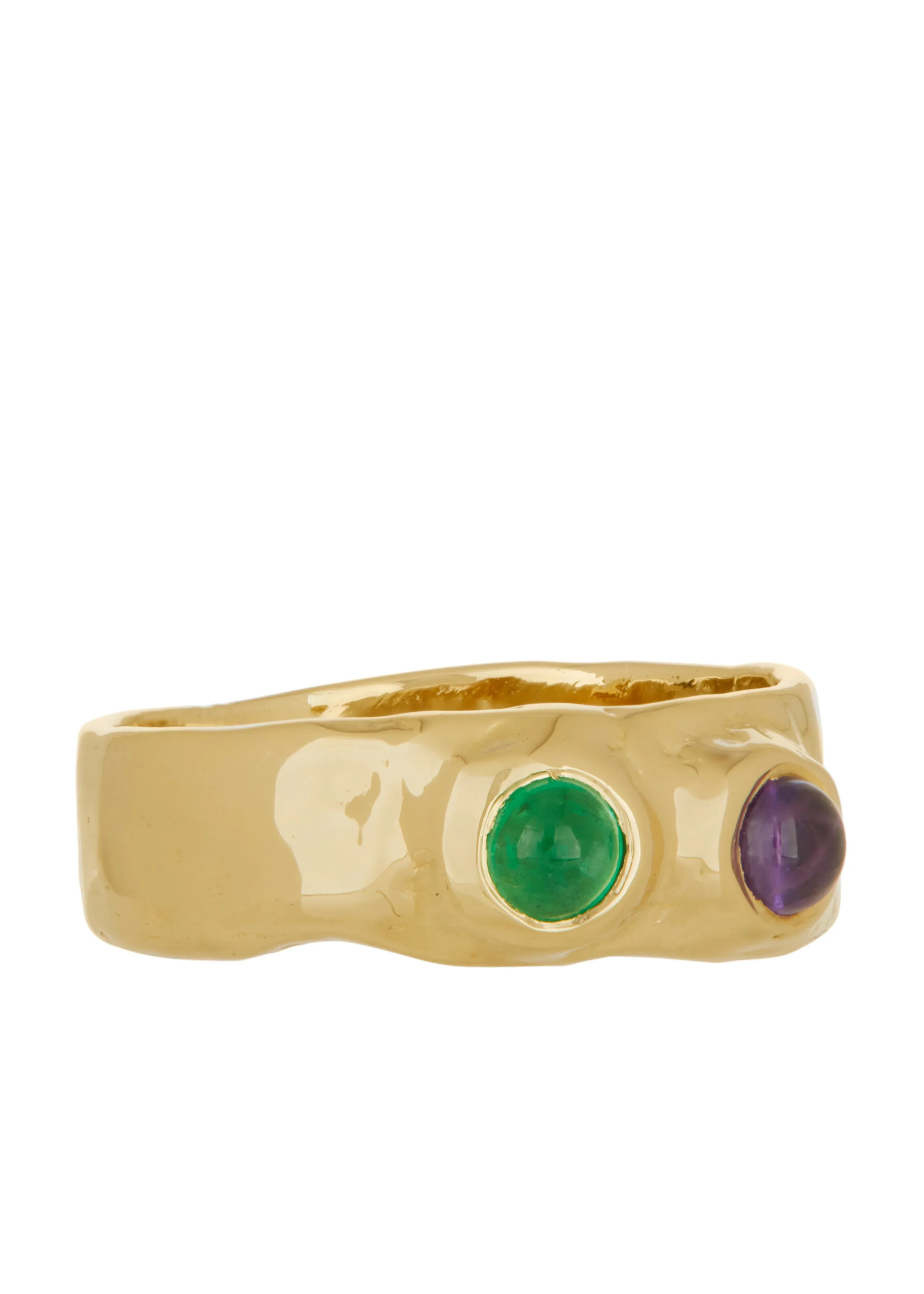 Felt Ring Divine 14k - Emerald & Amethyst